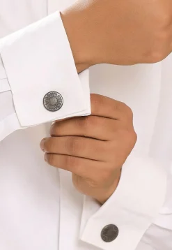 Sunflower Glitter Metallic Cufflink Pair