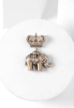 The Avant Garde Elephant Metallic Brooch