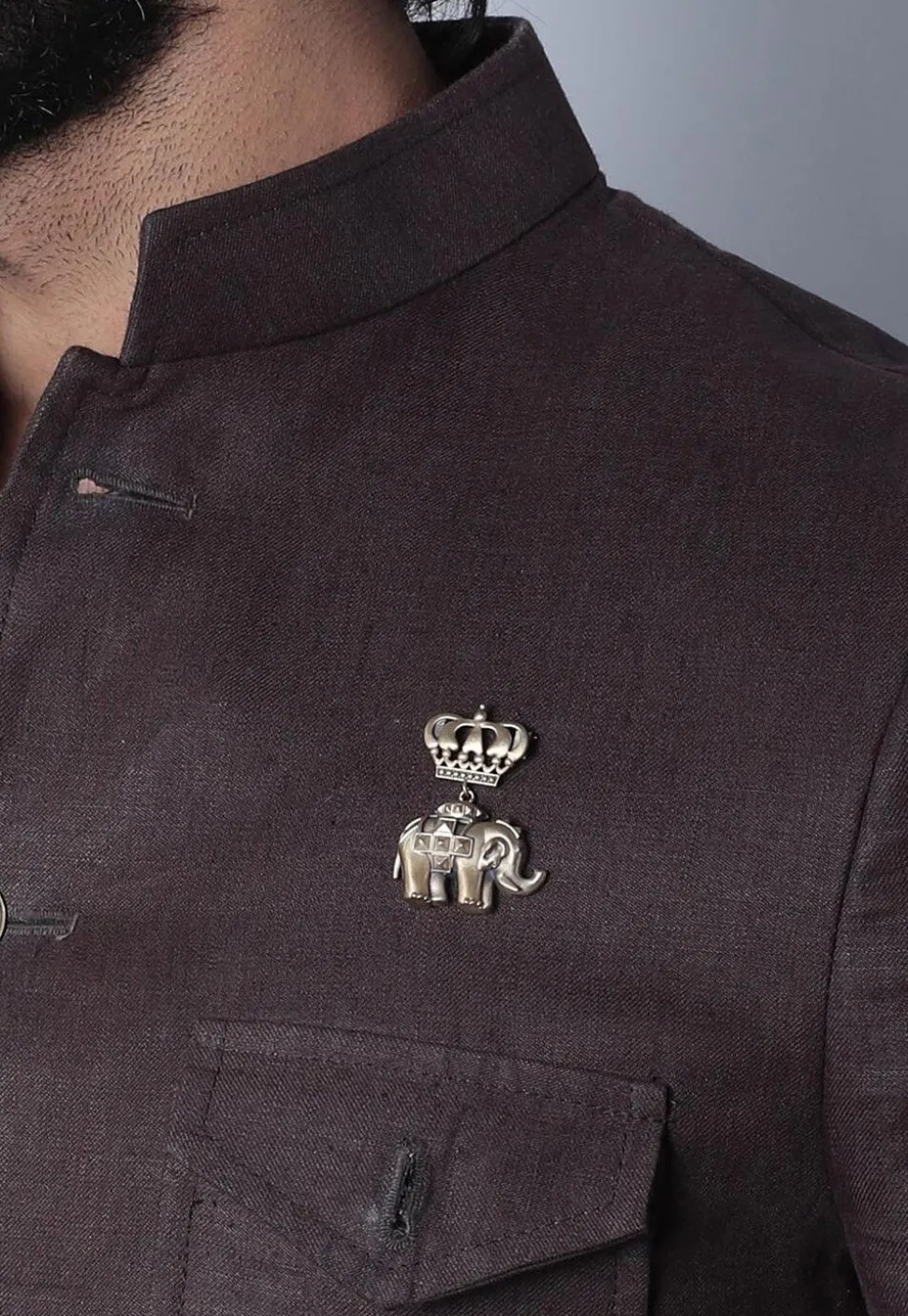 The Avant Garde Elephant Metallic Brooch