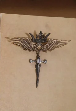 The Crowned Phoenix Metallic Brooch