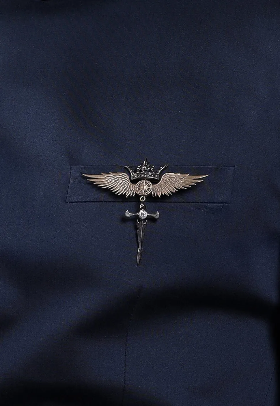 The Crowned Phoenix Metallic Brooch