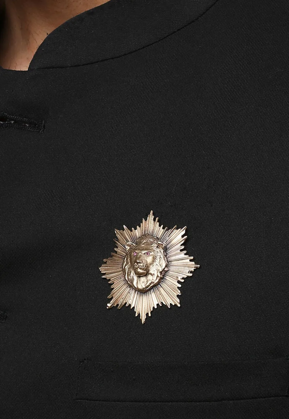 The Lion Power Metallic Brooch