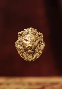 The Lion-King Metallic Brooch