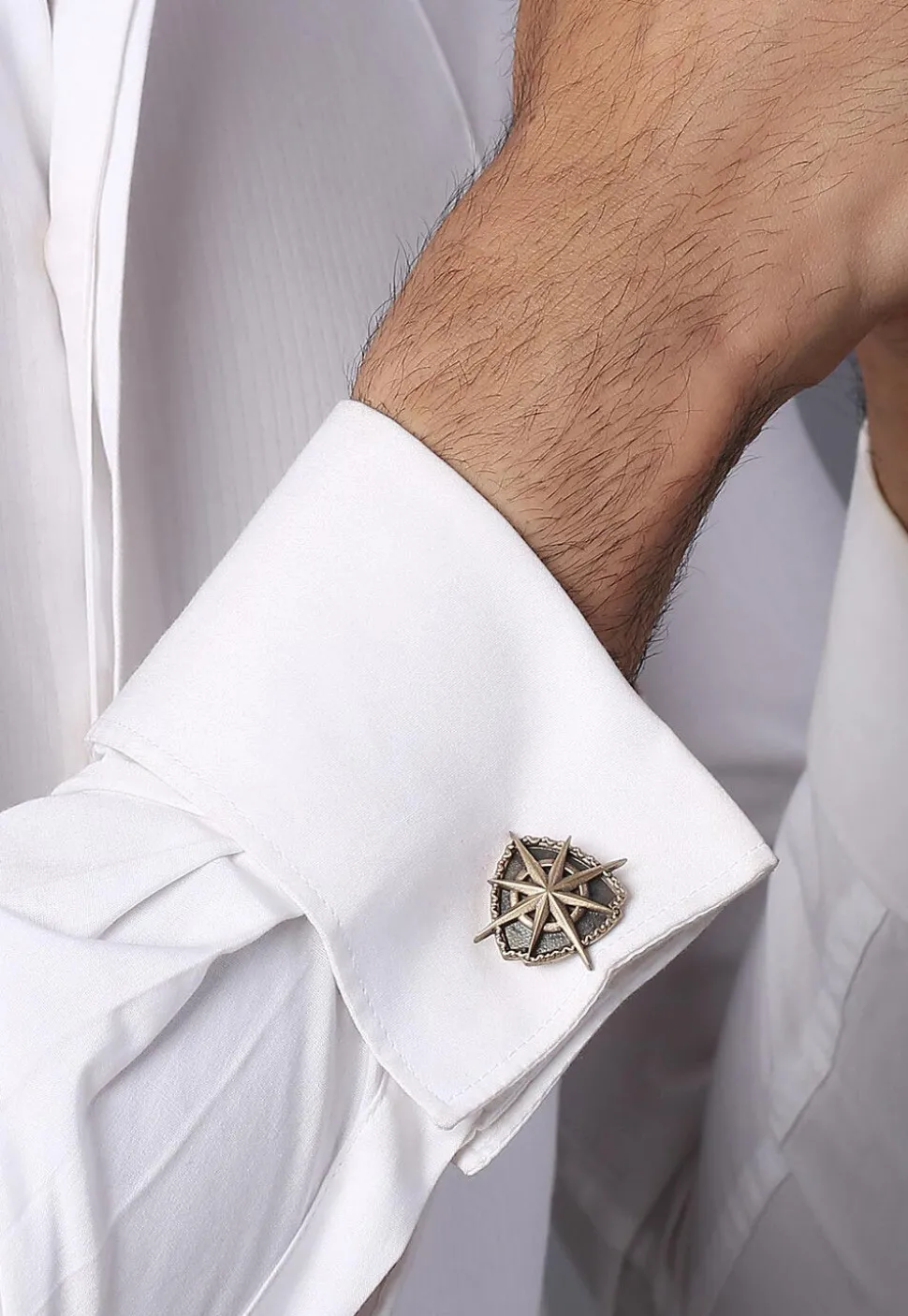 The Star Shield Metallic Cufflink Pair