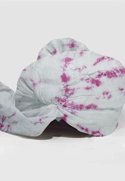 Tie Dye Printed Pure Kota Silk Unisex Turban in White