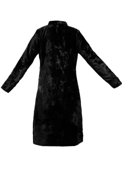Velvet Long Jacket in Black