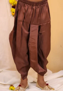 Woven Art Silk Jacquard Kurta Set in Light Purple