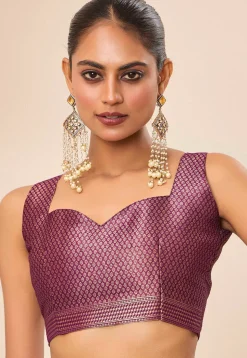 Woven Art Silk Saree in Purple