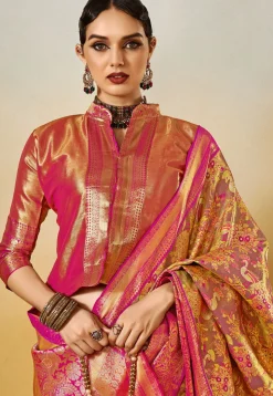Woven Art Silk Saree in Purple