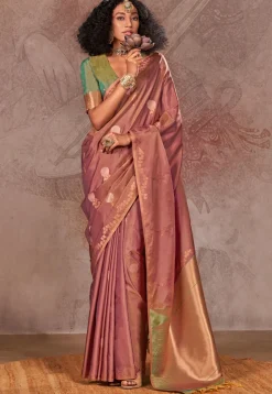 Woven Art Silk Saree in Purple