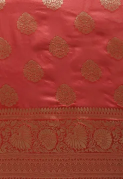 Woven Art Silk Saree in Red