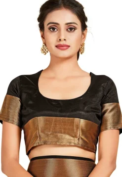 Woven Bangalore Silk Saree in Orange