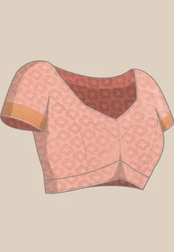 Woven Bangalore Silk Saree in Light Pink