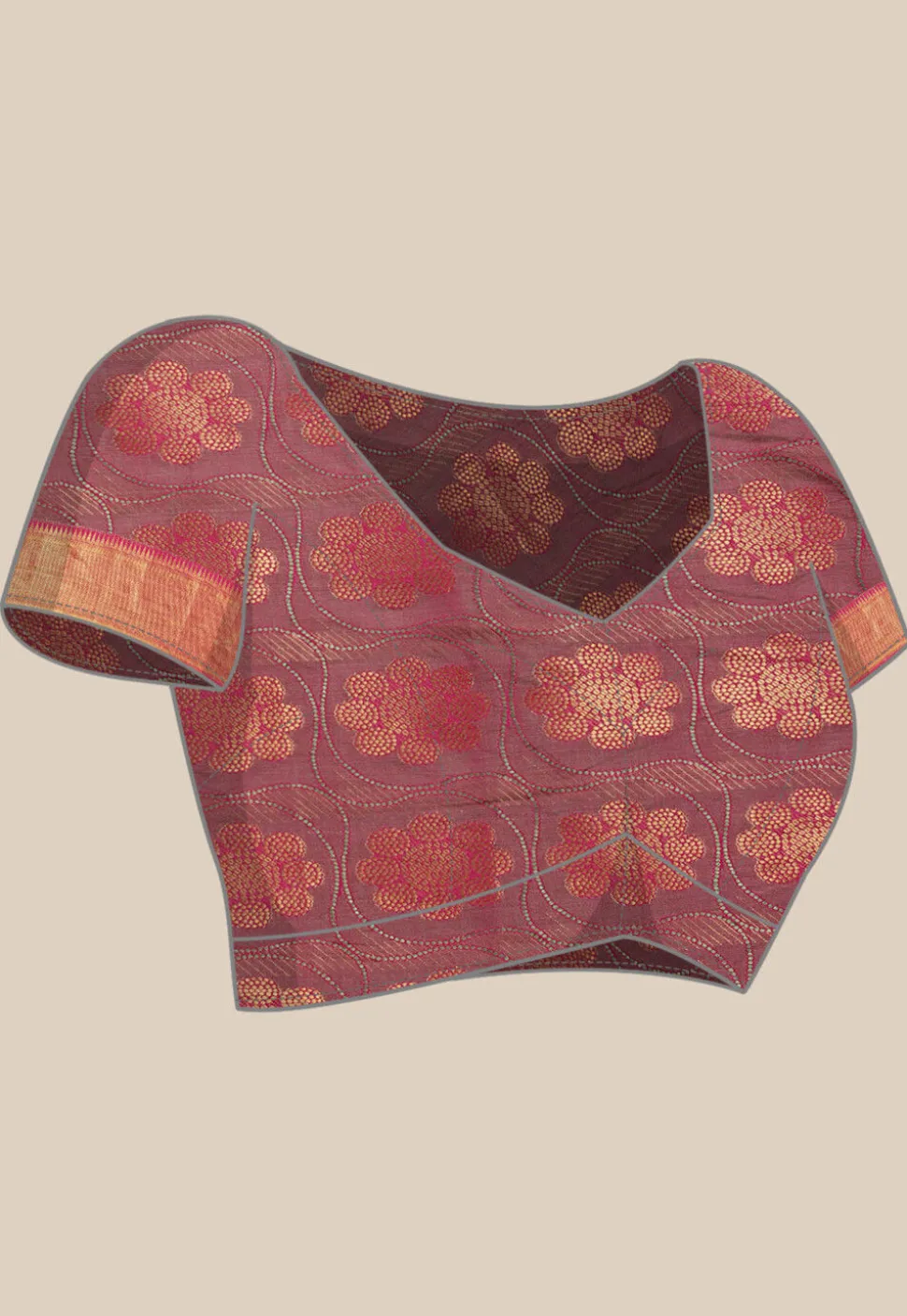 Woven Bangalore Silk Saree in Fuchsia