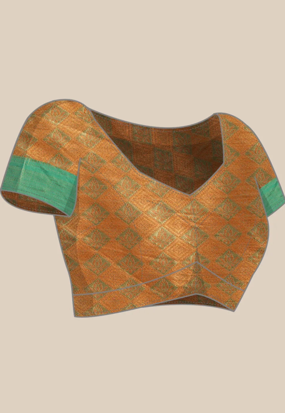 Woven Bangalore Silk Saree in Light Teal Green