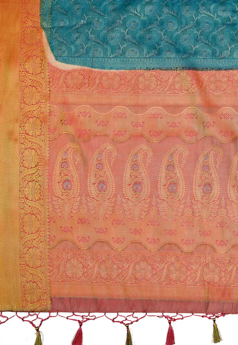 Woven Bangalore Silk Saree in Blue
