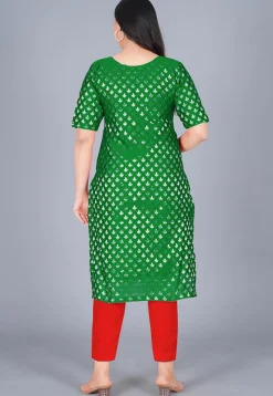 Woven Chanderi Silk Jacquard Pakistani Suit in Dark Green
