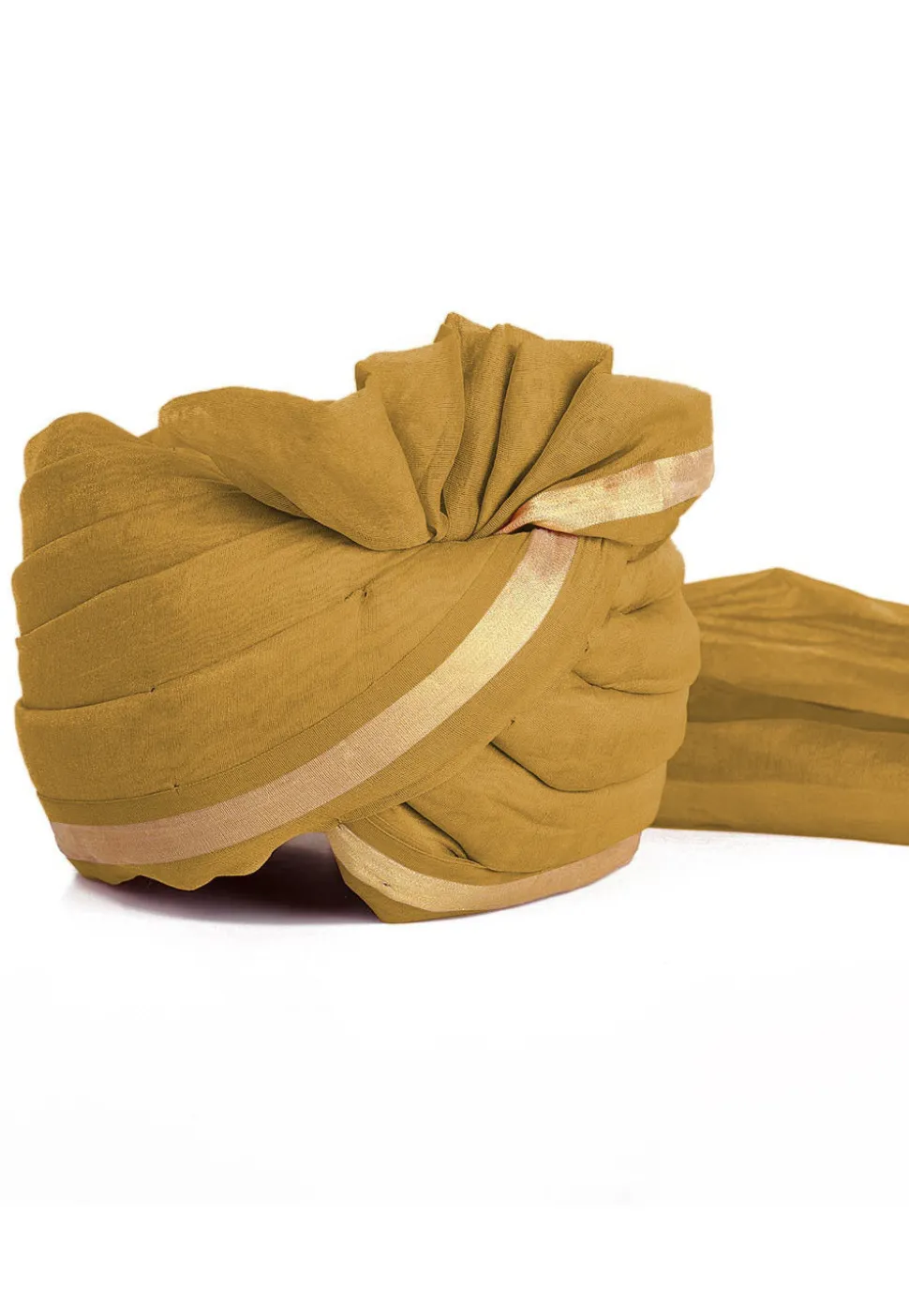 Woven Chanderi Silk Turban in Beige
