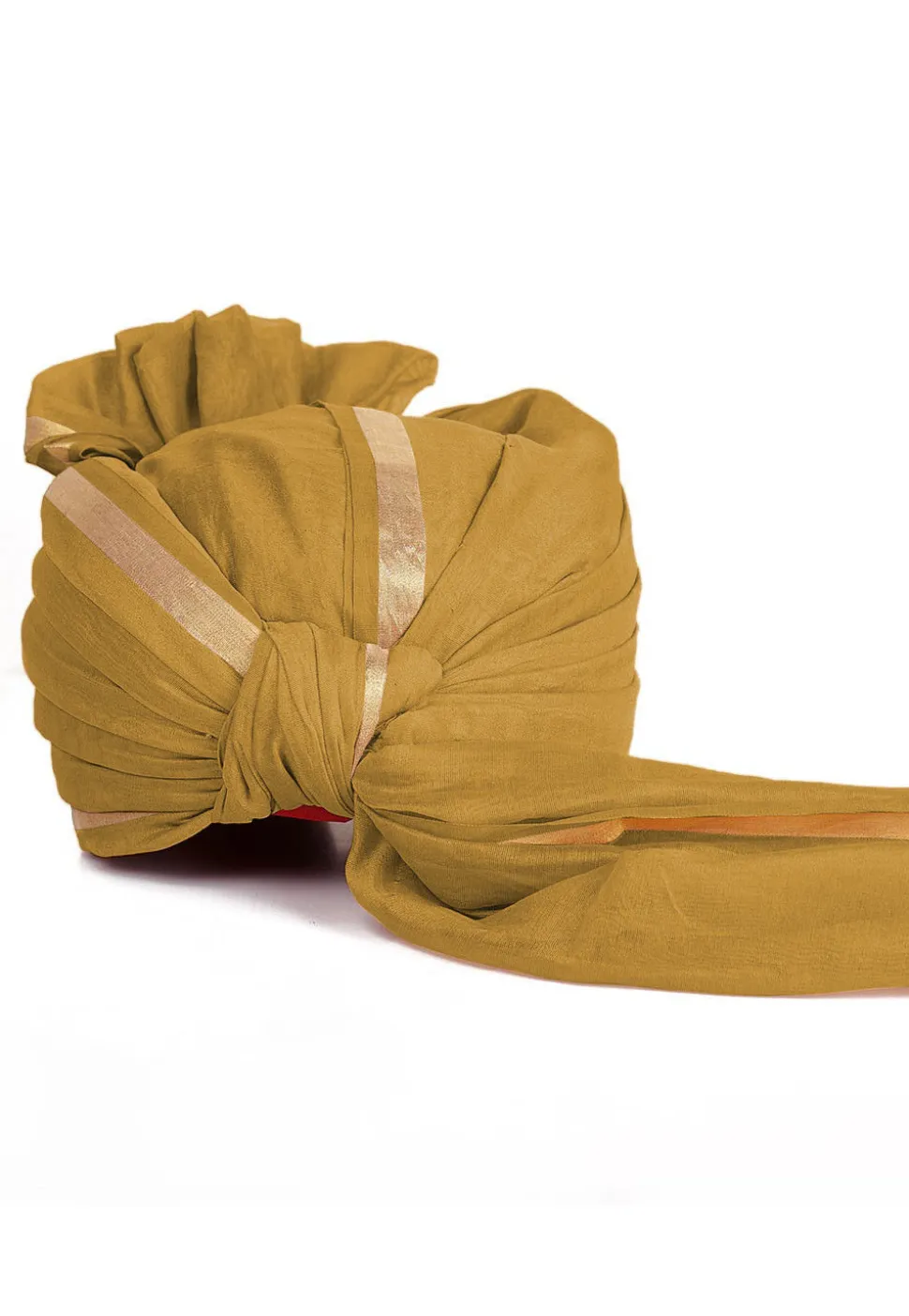 Woven Chanderi Silk Turban in Beige
