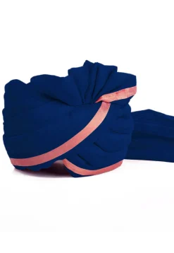 Woven Chanderi Silk Turban in Royal Blue