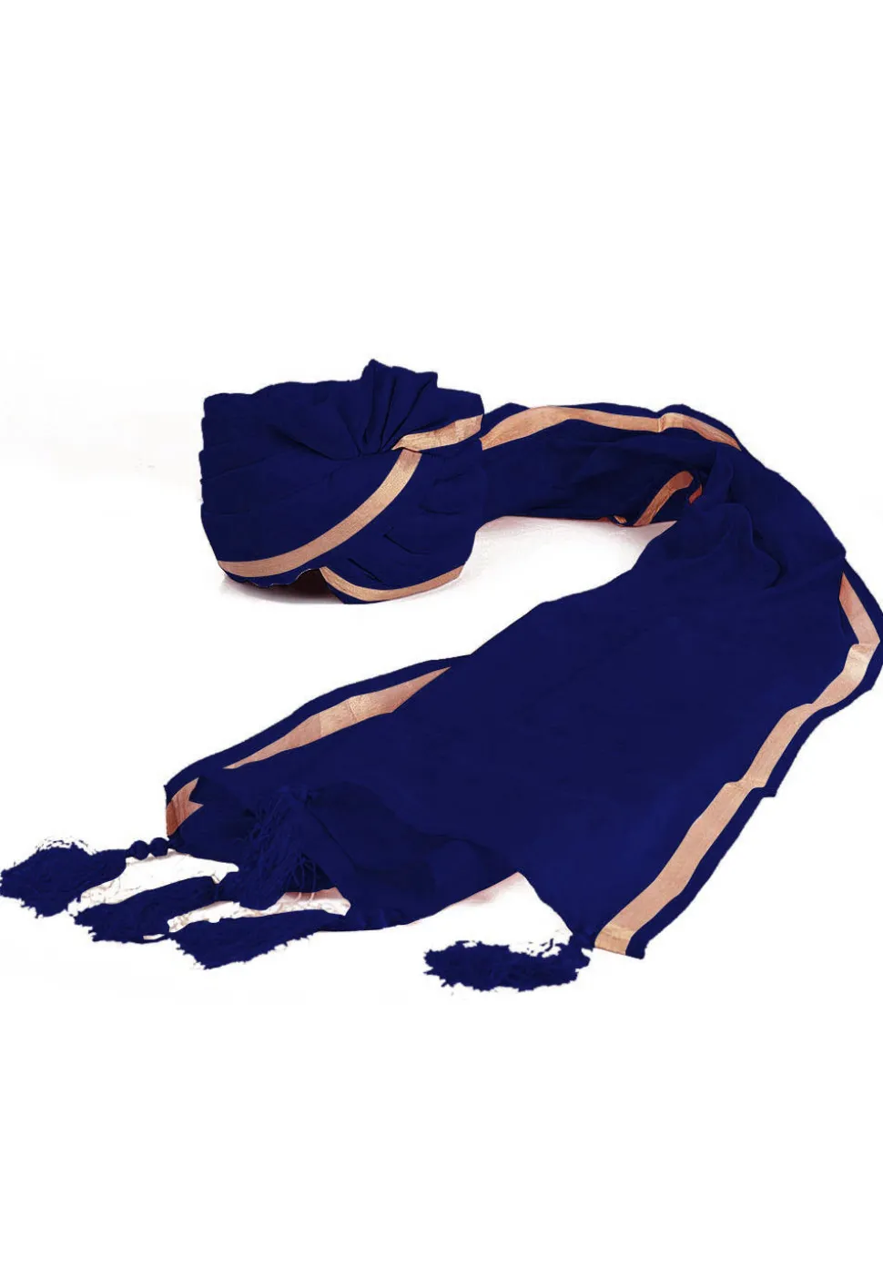 Woven Chanderi Silk Turban in Royal Blue