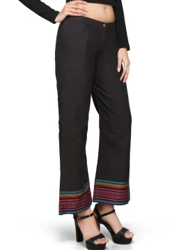 Woven Cotton Pant In Black
