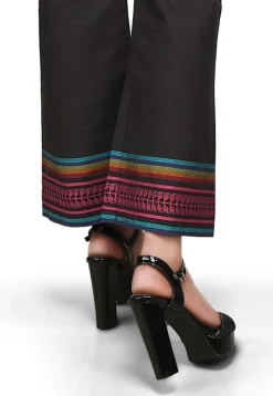 Woven Cotton Pant In Black