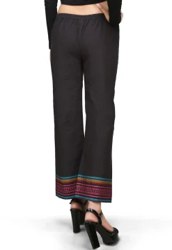 Woven Cotton Pant In Black