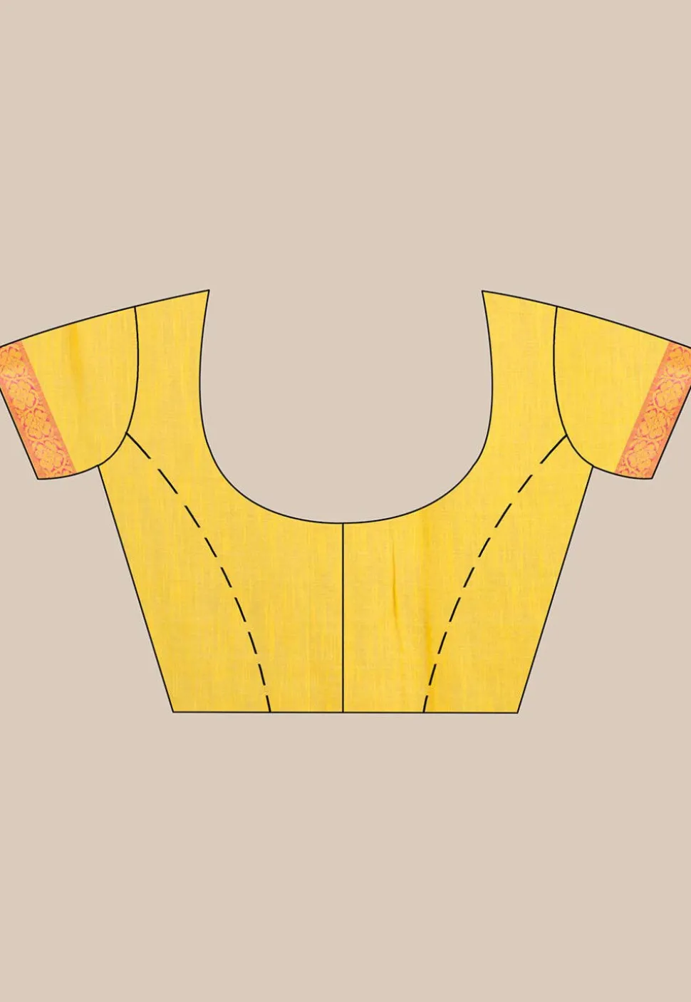 Woven Cotton Saree in Yellow
