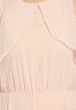 Woven Georgette Brasso Jumpsuit in Light Peach