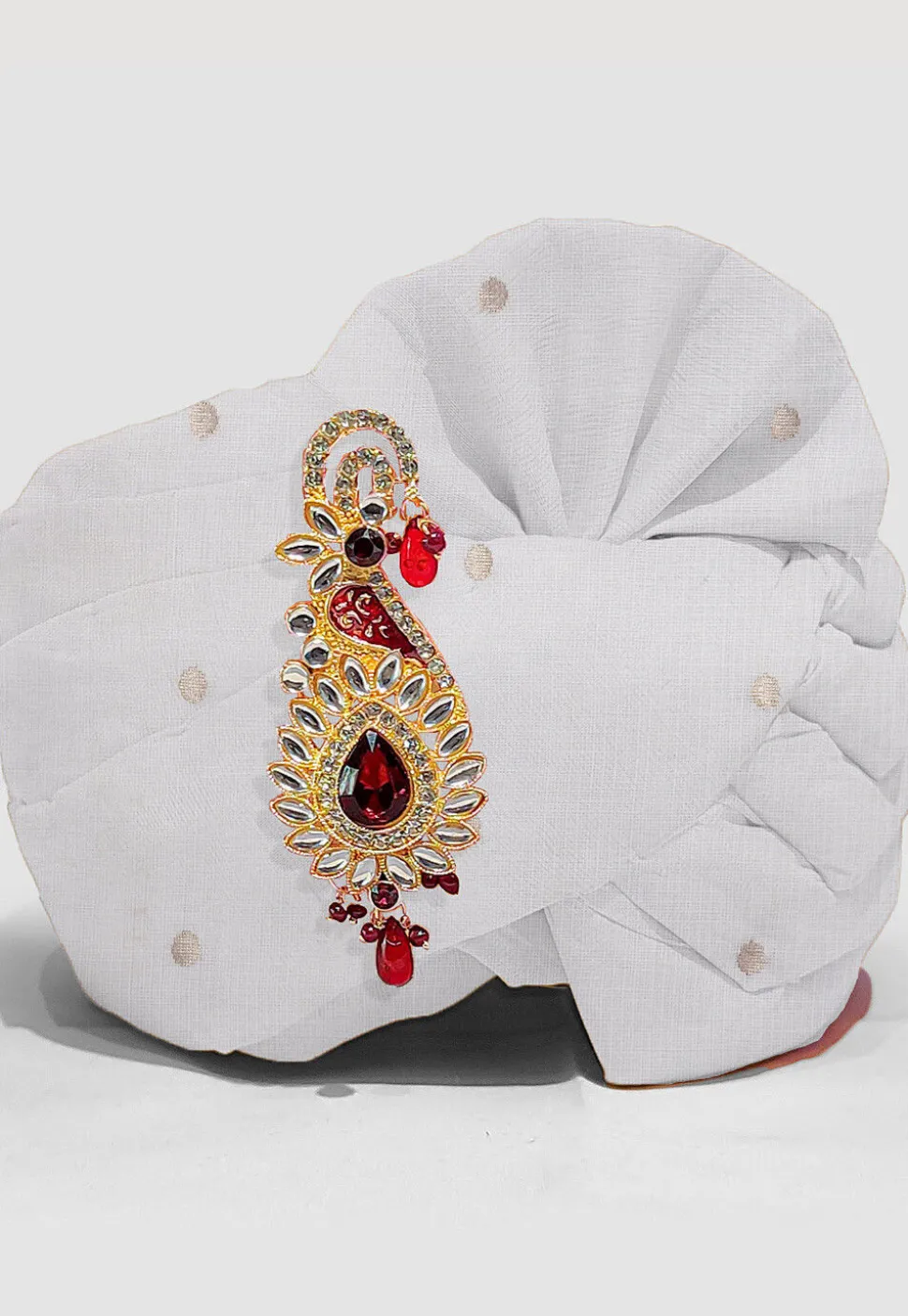 Woven Kota Doria Unisex Turban in White