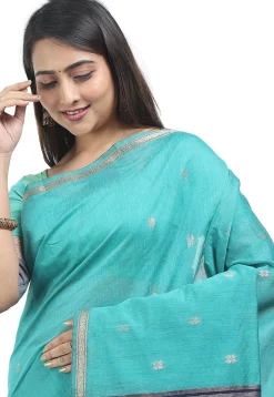 Woven Maheshwari Cotton Saree in Blue