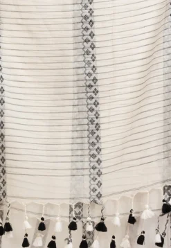 Woven Pure Cotton Saree in Off White