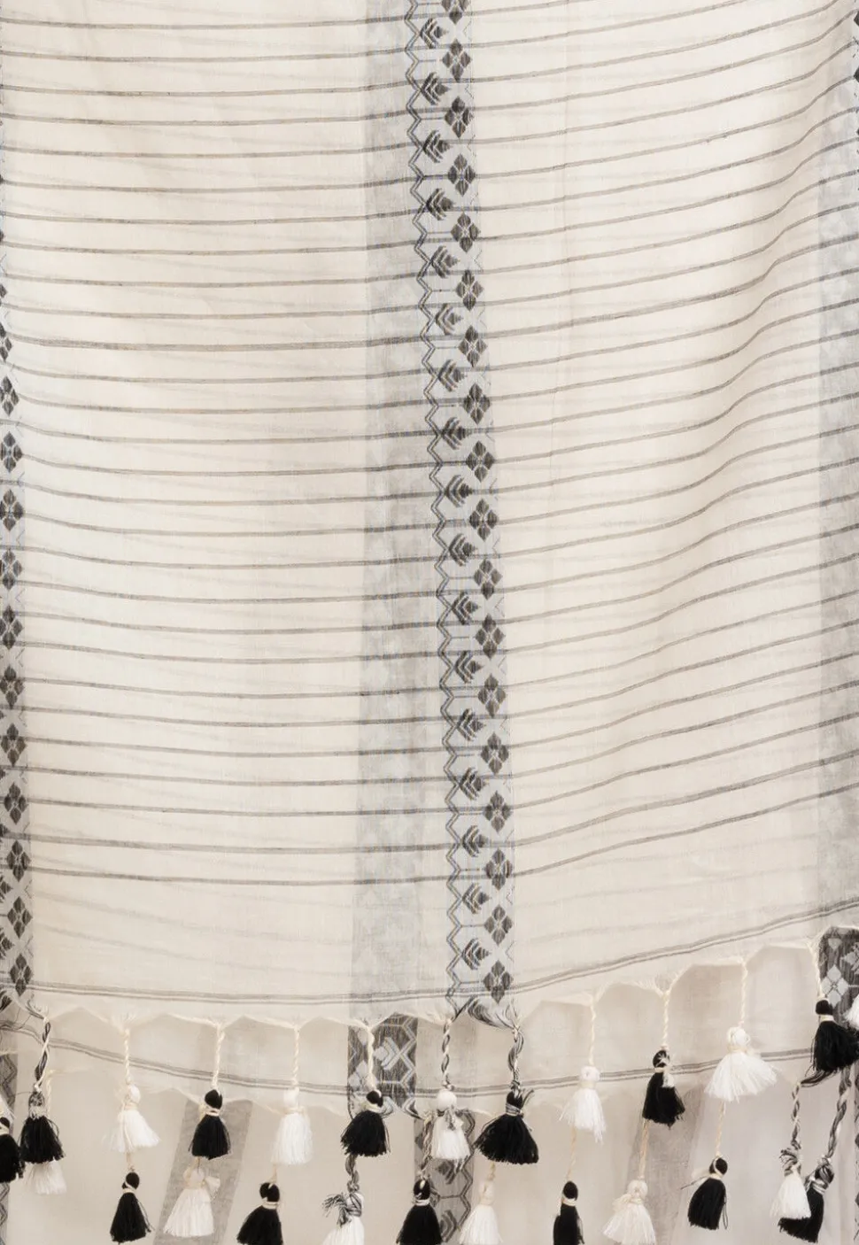 Woven Pure Cotton Saree in Off White