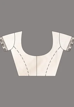 Woven Pure Cotton Saree in Off White