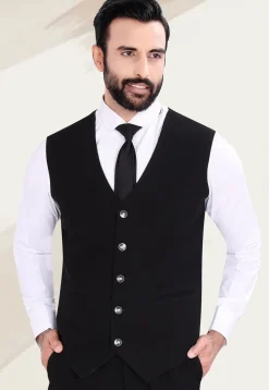 Woven Terry Rayon Jacquard Blazer in Black